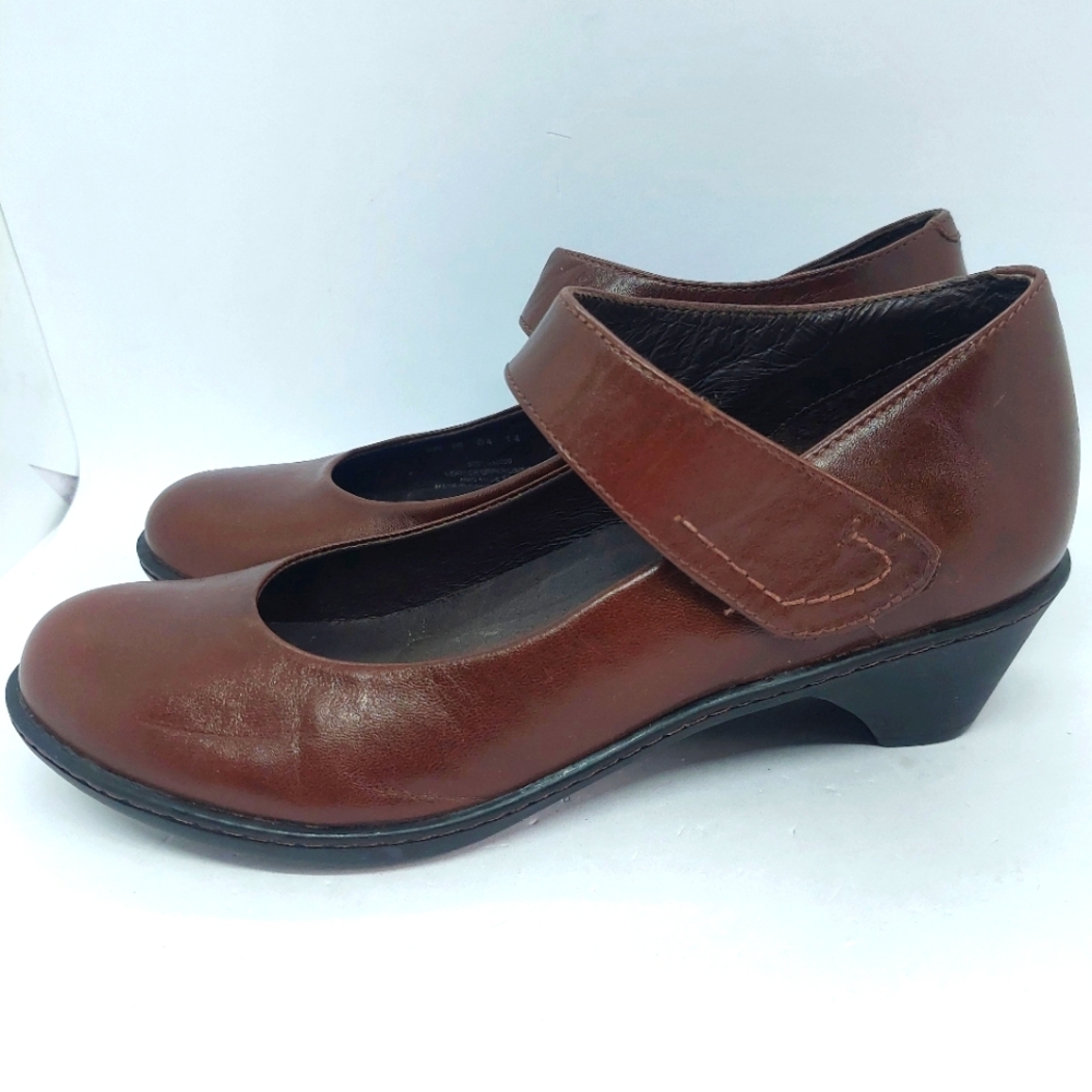 Dansko Bess Kidskin Mary Jane Pumps Womens Sz 7.5-8 EU38 Black Leather Shoes